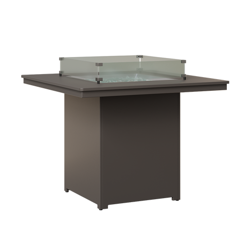 Numa - 47" Square Fire Table - Hammered Top