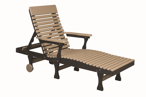 Casual-Back Chaise Lounge - Berlin Gardens - Poly - Outdoor/Patio Furniture - Amish made