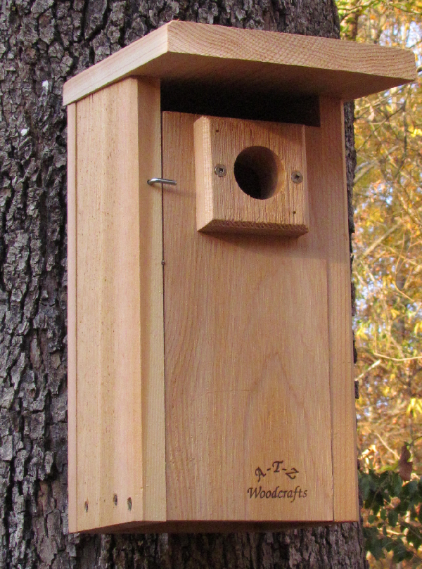 Downy Woodpecker Nestbox-cedar-woodpecker-nestbox-usa