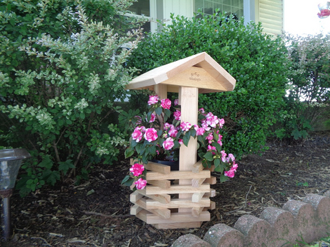 Flower Pot Holder with Roof-cedar-flower-pot-roof-usa
