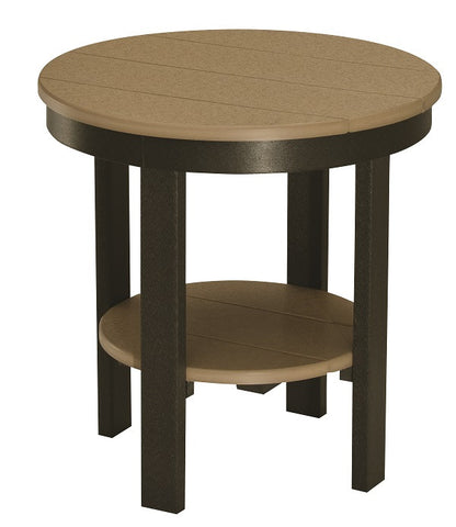 Round Outdoor End Table in Natural Finishes-Berlin Gardens