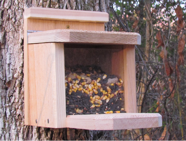Squirrel Munch Box Feeder-cedar-squirrel-feeder-USA