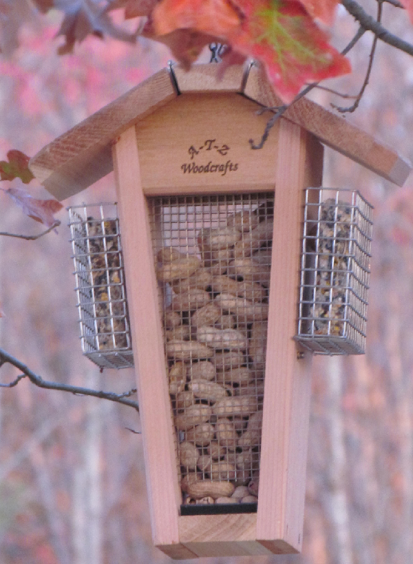 Woodpecker Peanut Bird Feeder with Stainless Suets-cedar-bird-feeder-USA